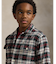 (ボーイズ 8才～20才)チェック コットン オックスフォード ワークシャツ