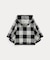 (ガールズ 2才～6才)チェック ウール フーデッド ポンチョ
