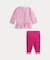 (ベビー)ストライプド ポプリン トップ & ジャージー レギンス セット
