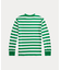 (ボーイズ 8才～20才)ストライプド コットン ロングスリーブ Tシャツ