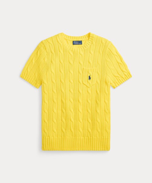 ケーブルニット コットン ショートスリーブ セーター｜ポロ ラルフ