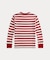 (ボーイズ 8才～20才)ストライプド コットン ロングスリーブ Tシャツ