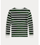 (ボーイズ 8才～20才)ストライプド ワッフル コットン ロングスリーブ Tシャツ