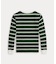 (ボーイズ 2才～7才)ストライプド ワッフル コットン ロングスリーブ Tシャツ