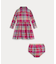 (ベビー)チェック コットン ツイル シャツドレス & ブルマー