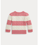 (ベビー)ストライプド ケーブル コットン カーディガン