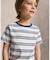 (ボーイズ 2才～7才)ストライプド コットン ジャージー Tシャツ