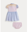 (ベビー)ストライプド コットン ファン シャツドレス & ブルマー