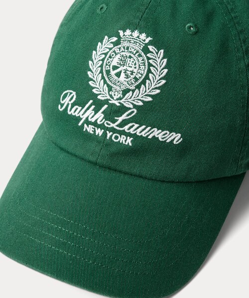 クレストエンブロイダリー ツイル ボール キャップ｜ポロ ラルフ