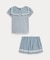 (ベビー)ジャージー セーラー トップス & シャンブレー スカート