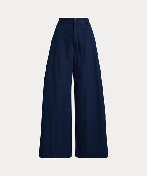 コットン リラックス ワイドレッグ パンツ｜ポロ ラルフ ローレンの