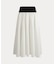 コントラストウエストバンド Aライン スカート