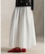 コントラストウエストバンド Aライン スカート