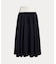 コントラストウエストバンド Aライン スカート