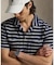 ストライプド ポインテールリブ キャンプ シャツ