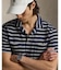 ストライプド ポインテールリブ キャンプ シャツ