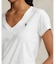 コットン ジャージー Vネック Tシャツ