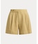 プリーテッド デラヴェ リネン ショートパンツ