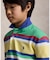 (ボーイズ 8才～20才)ストライプド コットン メッシュ ポロシャツ