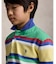 (ボーイズ 8才～20才)ストライプド コットン メッシュ ポロシャツ