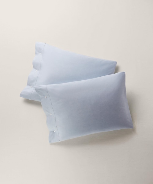 新品【未開封】Ralph Lauren フィットシーツ 水色 シングル オーガニック コットン オックスフォード ソリッド ボックスシーツ