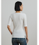 リブニット コットンブレンド エルボースリーブ Tシャツ