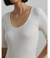 リブニット コットンブレンド エルボースリーブ Tシャツ