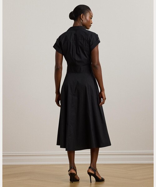 バックルトリム コットンブレンド シャツドレス｜ローレン ラルフ