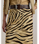 ゼブラプリント リネンコットン ペンシル スカート