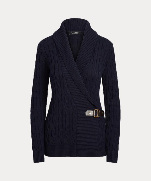 バックルド コットン セーター 極美】LAUREN RALPH LAUREN