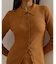 リブニット ロングスリーブ Polo カーディガン