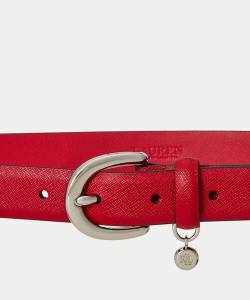 チャーム クロスハッチ レザー ベルト｜ローレン ラルフ ローレンの