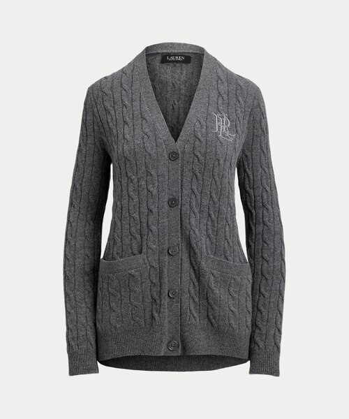 jye123　ウール、カシミヤ　ケーブルニット　クルーネックカーディガン ケーブル ウールカシミヤ クルーネック セーター（ニット