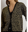 メタリック オセロット ダブルニット カーディガン