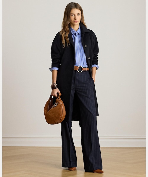 Ralph Laurenブラックレーベルベルデットロングコート　カシミヤ　ウール 極美品♡カシミヤ ラルフローレン ベルテッドコート 黒 M相当 - メルカリ