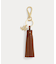 ロゴ & レザー タッセル チャーム