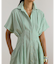 ストライプド プリーテッド ブロードクロス シャツドレス