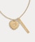 ゴールドプレーテッド ハート & ロゴ チャーム ネックレス