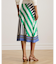 ストライプド ツイル ミディ スカート