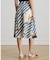プリント ボタンフロント クレープ スカート