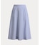 ストライプド パネルド コットン ブロードクロス スカート
