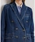 ダブルブレステッド デニム ブレザー