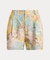 フローラル プリーテッド リネン ショートパンツ