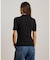 リブニット エルボースリーブ ポロ Tシャツ