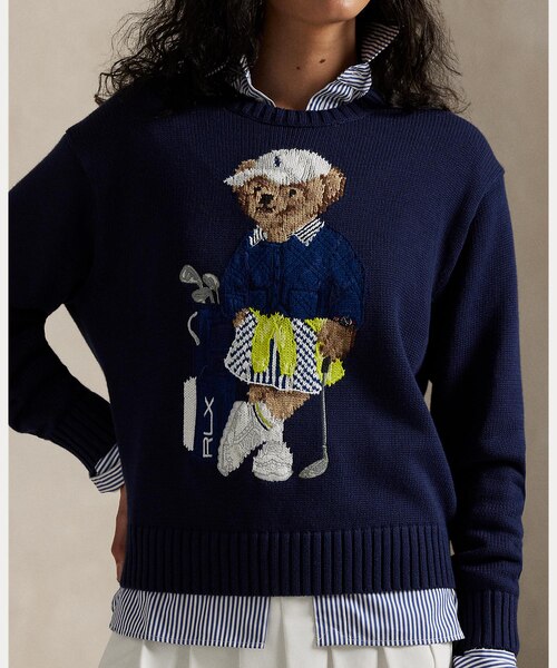 未使用 ポロベアコットンブレンドセーター XS ゴルフ RLX POLO