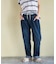【再入荷】WEB限定 ウエストリブ デニム サルエルパンツ