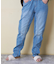 【再入荷】WEB限定 ウエストリブ デニム サルエルパンツ