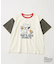 PEANUTS ( ピーナッツ ) スヌーピー OE天竺 パウダー加工 プリント Tシャツ