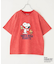 PEANUTS ( ピーナッツ ) スヌーピー OE天竺 パウダー加工 プリント Tシャツ