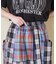 先染め チェック 切替 ギャザースカート